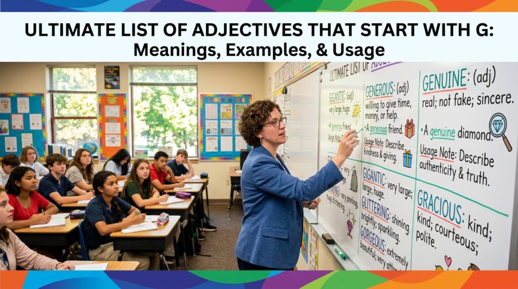 Adjectives that start with G