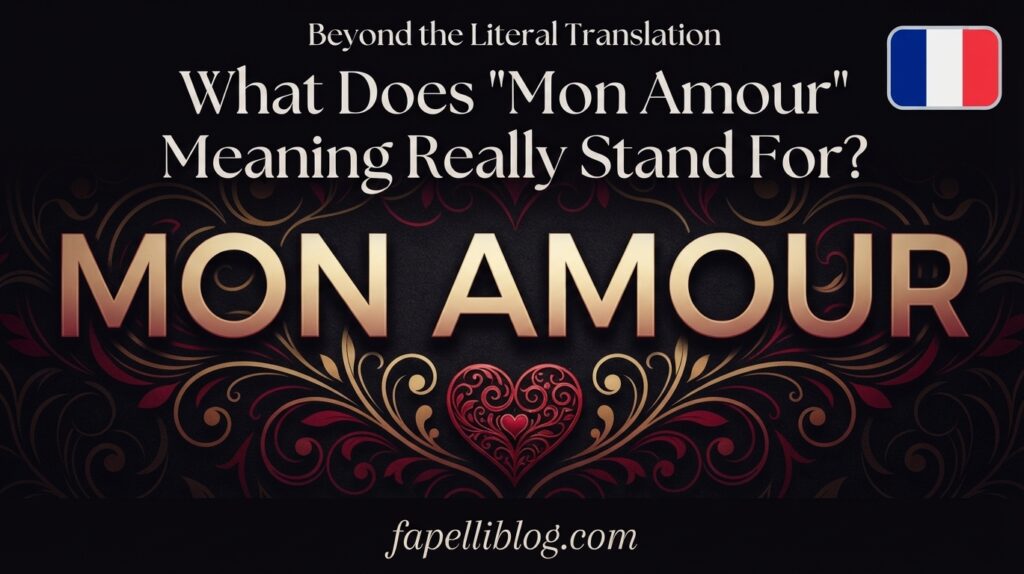 Mon Amour Meaning